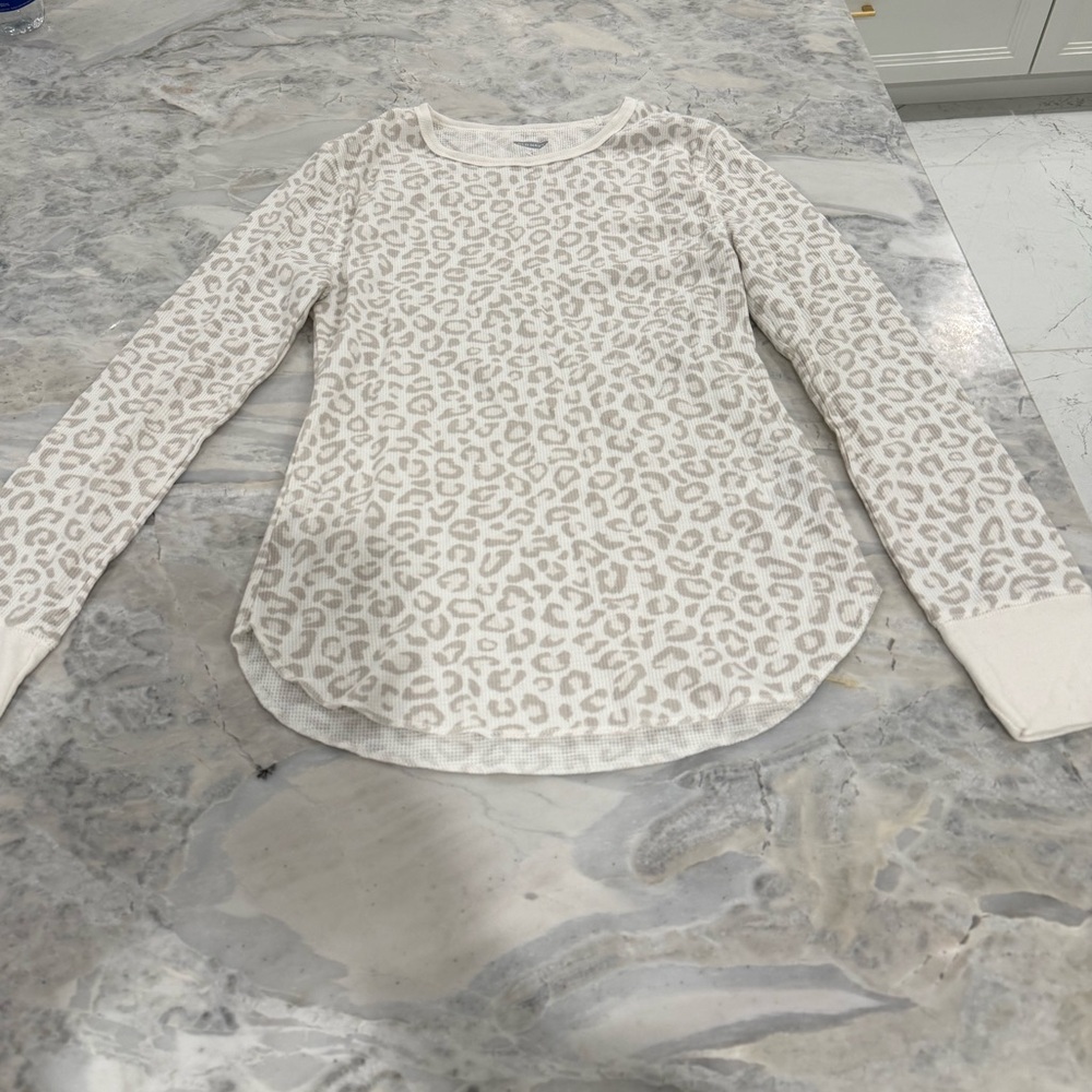 Leopard Print Long Sleeve pyjama Top